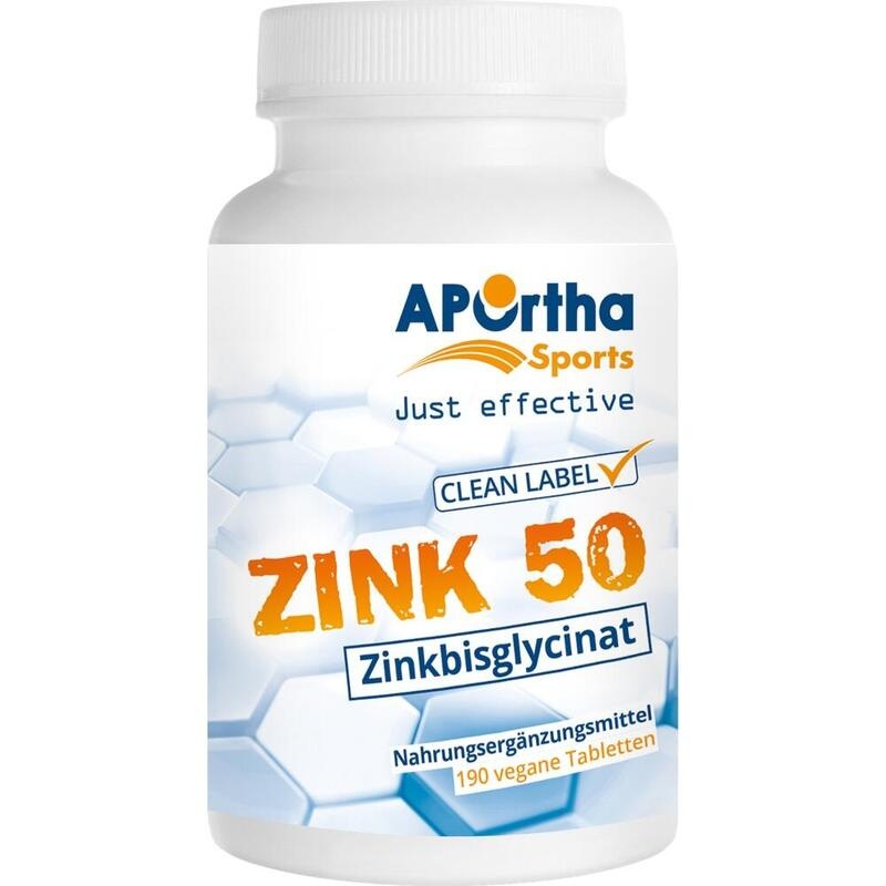 APORTHA Sports Zink 50 Zinkbisglycinat vegan Tabl.