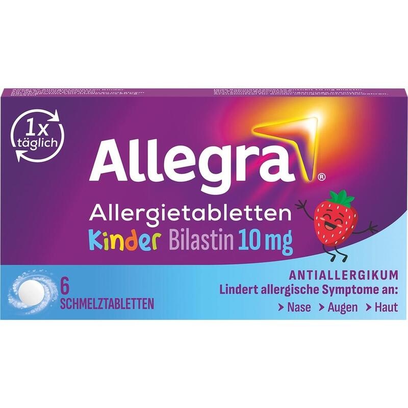 Allegra Allergietabletten Kinder Schmelztabletten bei Heuschnupfen & tränenden Augen