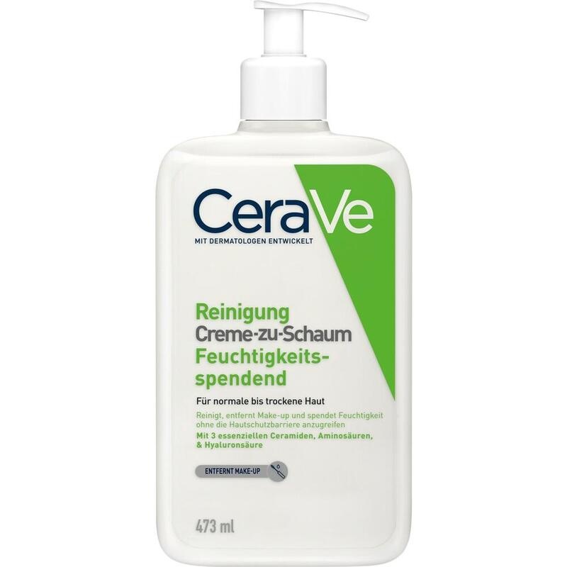 CeraVe Creme-zu-Schaum Reinigung – Für normale bis trockene Haut