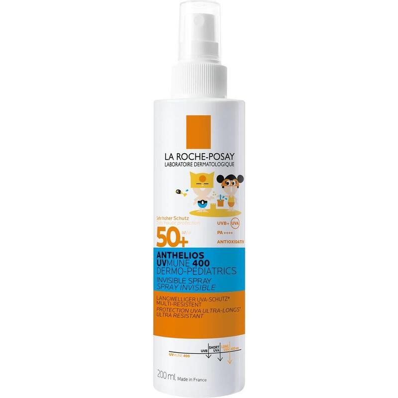 La Roche-Posay Anthelios Dermo-Kids Spray LSF 50+ bei empfindlicher Kinderhaut (Unsichtbarer Nässeschutz)