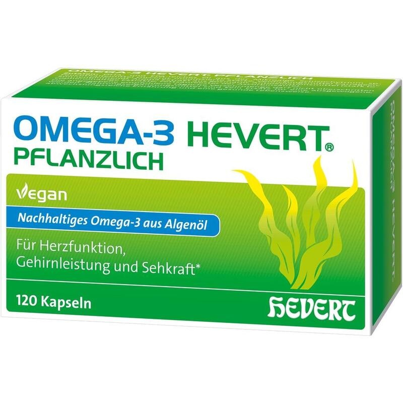Omega-3 Hevert pflanzlich – Veganes Omega-3 aus Algenöl für Herz & Gehirn