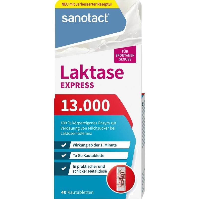SANOTACT Laktase Express 13.000 Kautabletten