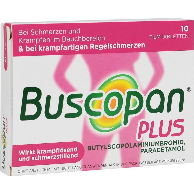 Buscopan plus Filmtabletten bei Regelschmerzen & starken Bauchkrämpfen (Duo-Effekt)