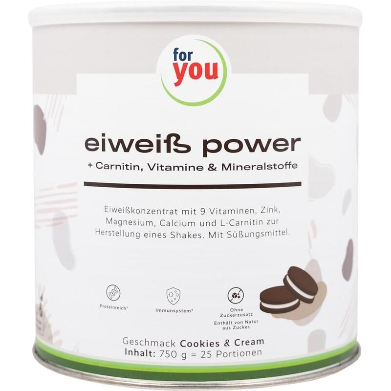 FOR YOU eiweiß power Cookies & Cream Pulver