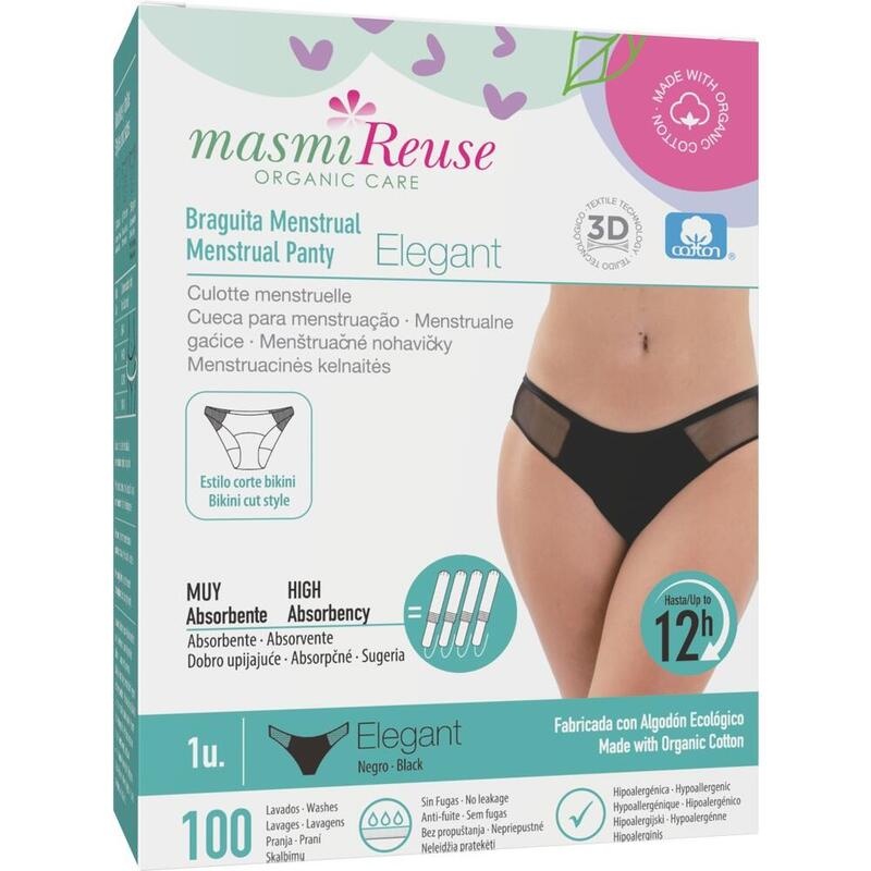 BIO PERIODENSLIP Elegant Gr.S Bio Baumwolle MASMI