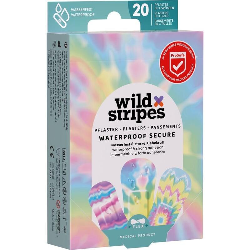 WILD STRIPES Pflaster waterproof secu.Rainbow INT