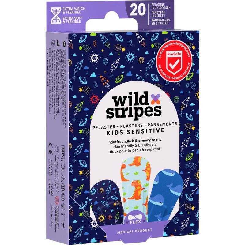 WILD STRIPES Pflaster Kids sensitiv Space INT