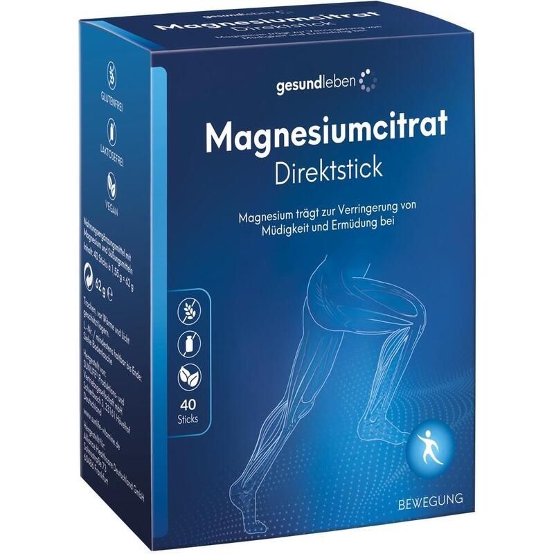 GESUND LEBEN Magnesiumcitrat Direktstick Pulver