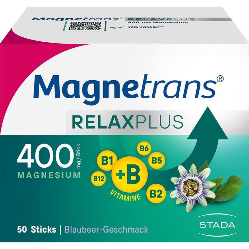 MAGNETRANS Relax+ 400 mg Granulat Sticks Blaubeere