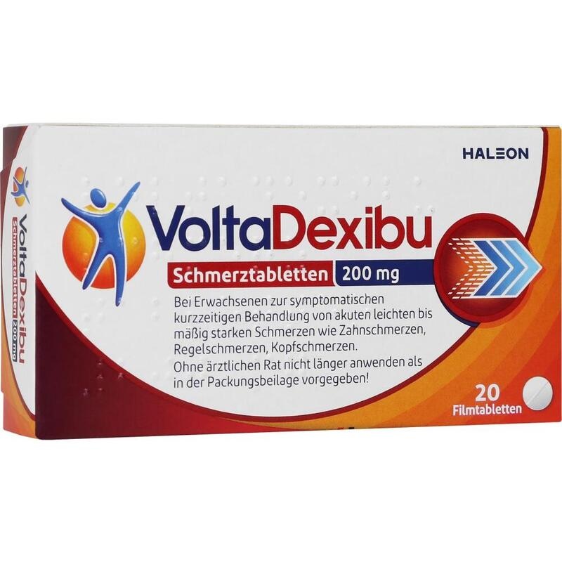 VoltaDexibu 200 mg – Dexibuprofen, wirkt schon nach 15 Minuten