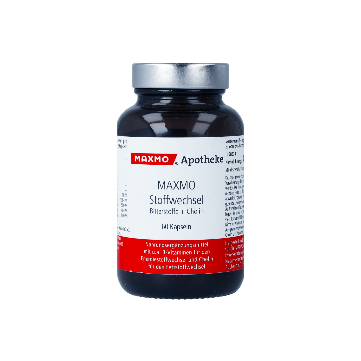 MAXMO Stoffwechsel Bitterstoffe+Cholin Kapseln