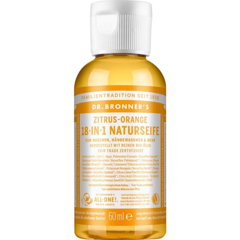 DR.BRONNERS 18in1 NATURSEIFE flüssig Zitrus-Orange