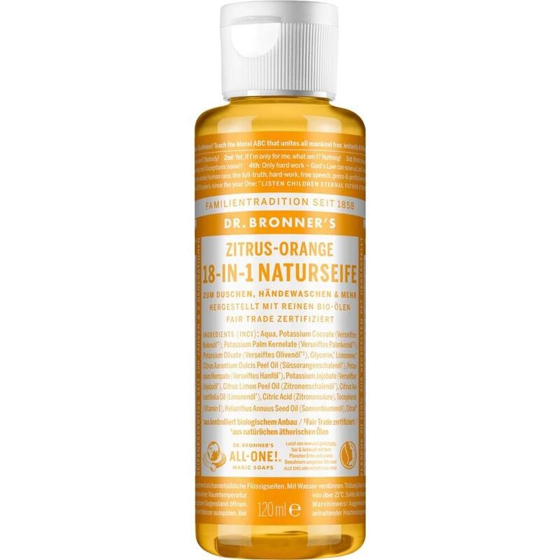 DR.BRONNERS 18in1 NATURSEIFE flüssig Zitrus-Orange