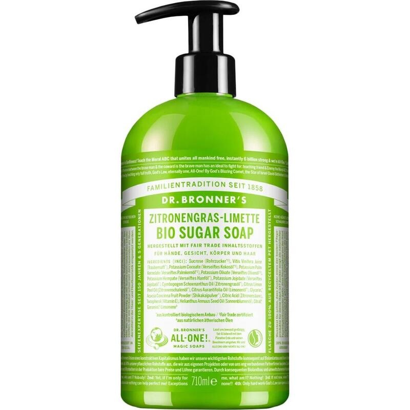DR.BRONNERS BIO SUGAR SOAP flü.Zitronengrass Limet