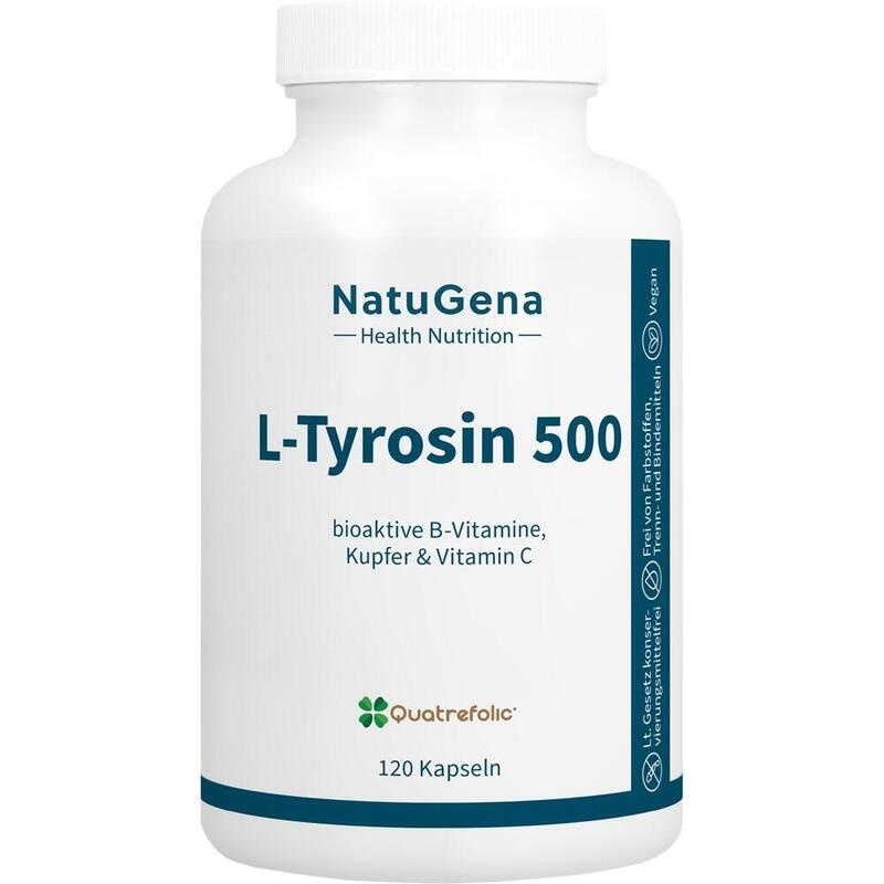 L-TYROSIN 500 B-Komplex+Kupfer+Vitamin C Kapseln