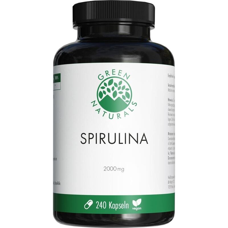 GREEN NATURALS Spirulina Kapseln 2000 mg vegan