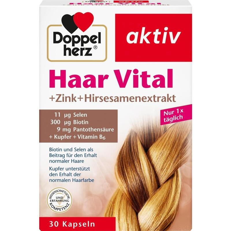 DOPPELHERZ Haar Vital+Zink+Hirse Kapseln