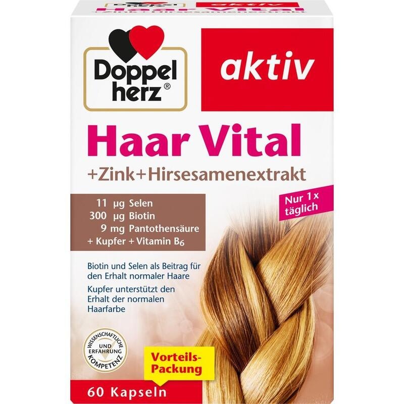 DOPPELHERZ Haar Vital+Zink+Hirse Kapseln