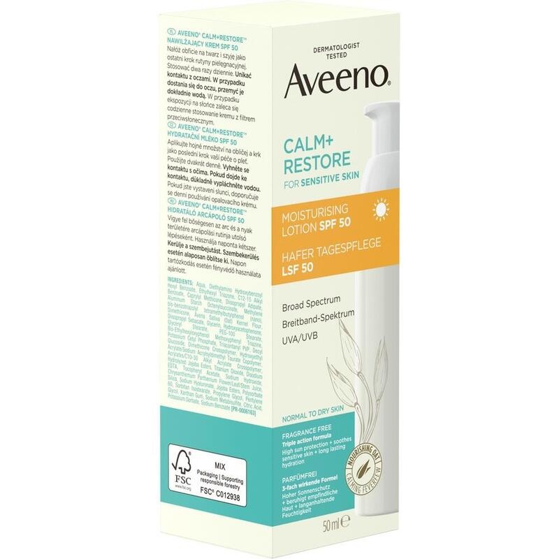 AVEENO Calm+ Restore Hafer Tagespflege Cre.LSF 50