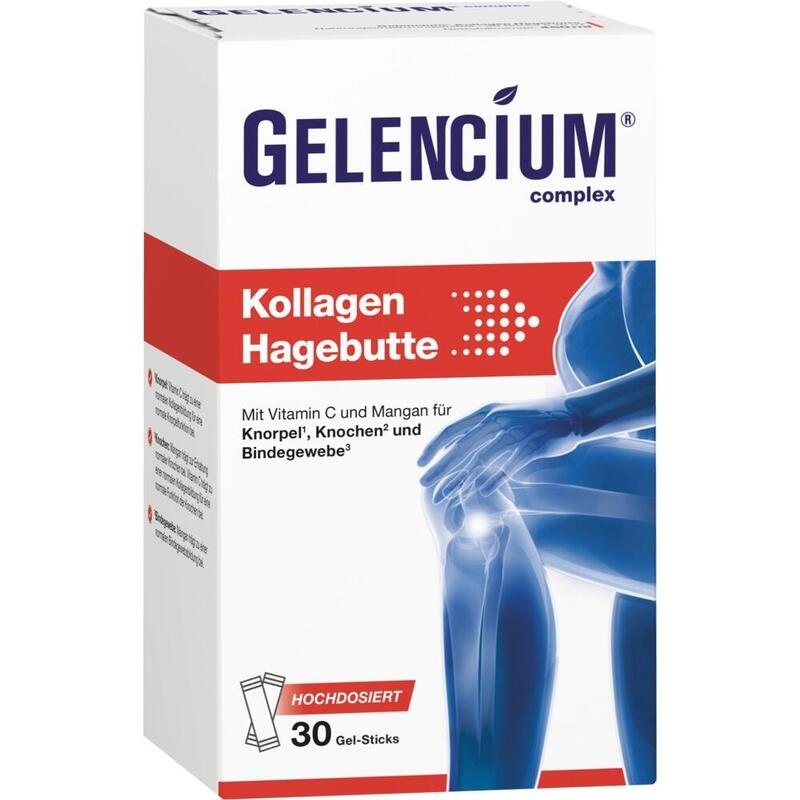 GELENCIUM Kollagen Hagebutte Direkt-Sticks+Vit.C