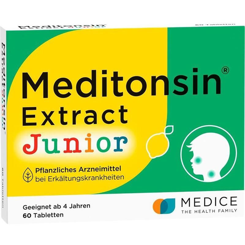 Meditonsin Extract Junior – Pflanzliche Erkältungstabletten für Kinder 4–11 J.