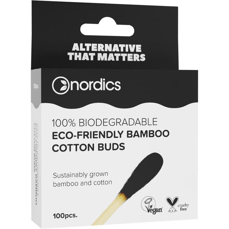 BIO KOSMETIKSTÄBCHEN Bambus Baumwolle black Nord.