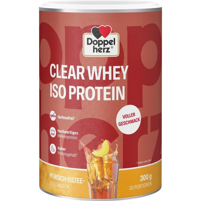 DOPPELHERZ Clear Whey Iso Protein Pfirsich-Eistee