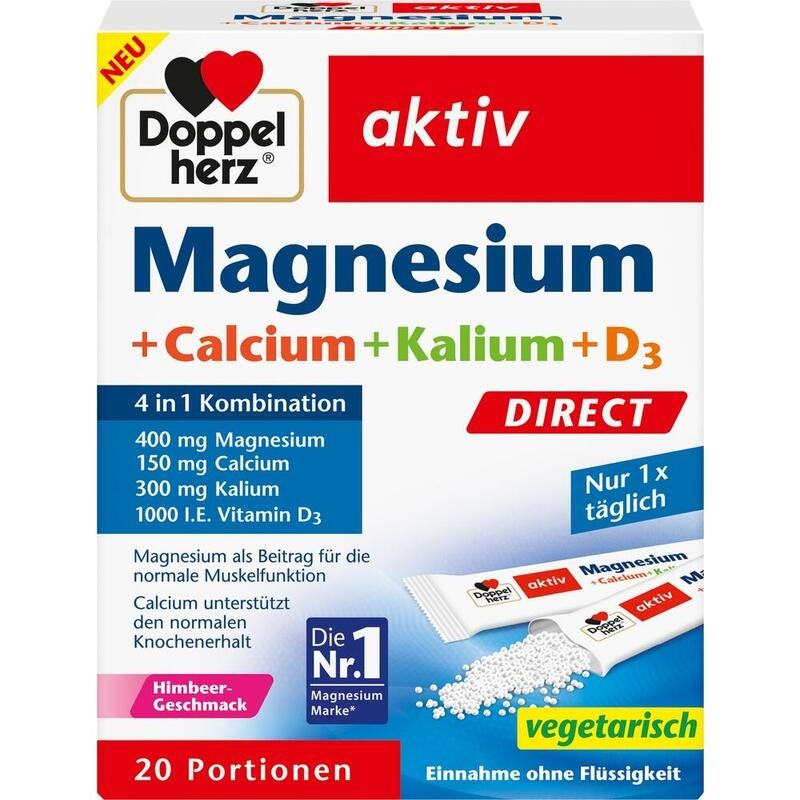 DOPPELHERZ Magneisum+Calcium+Kalium+D3 DIRECT Pel.