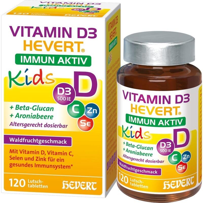 VITAMIN D3 HEVERT Immun Aktiv Kids Lutschtabletten