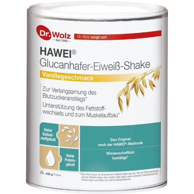 HAWEI Glucanhafer-Eiweiß-Shake Vanillegeschm.Pulv.