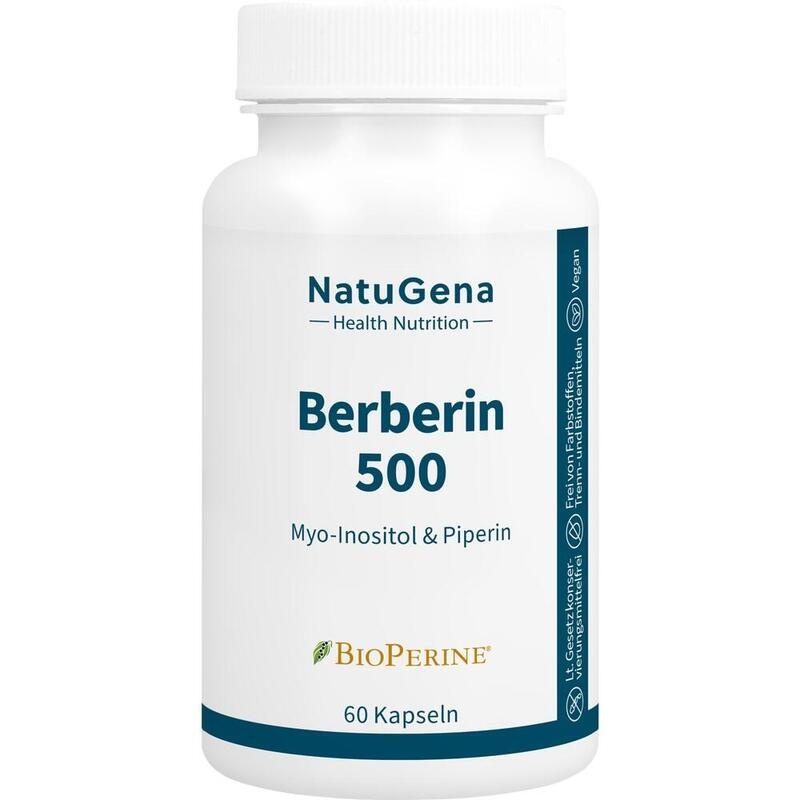 BERBERIN 500 Myo-Inositol & Piperin vegan Kapseln