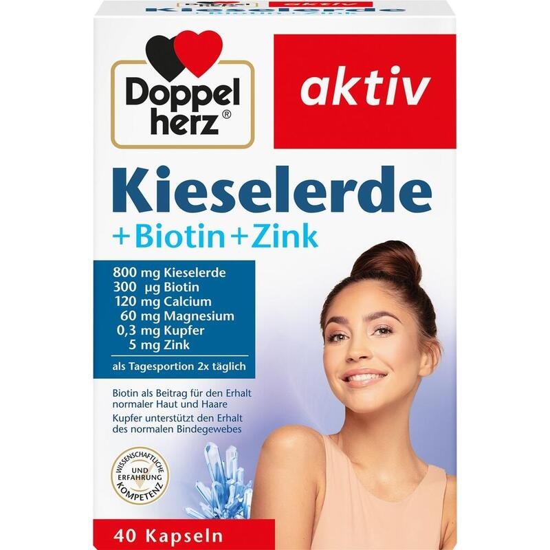 DOPPELHERZ Kieselerde+Biotin+Zink Kapseln