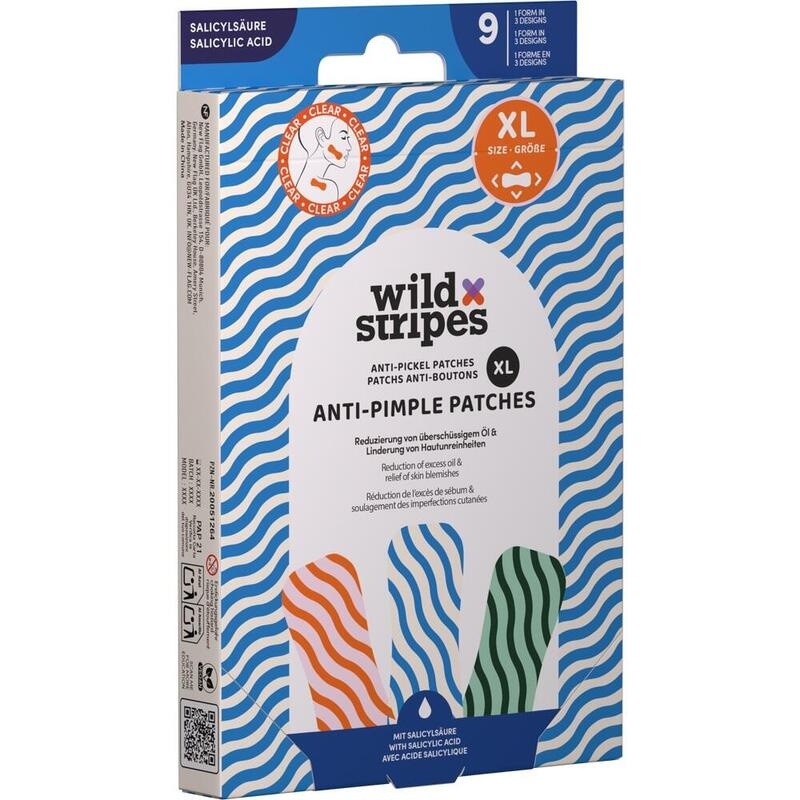 WILD STRIPES Anti-Pimple Patches XL clear