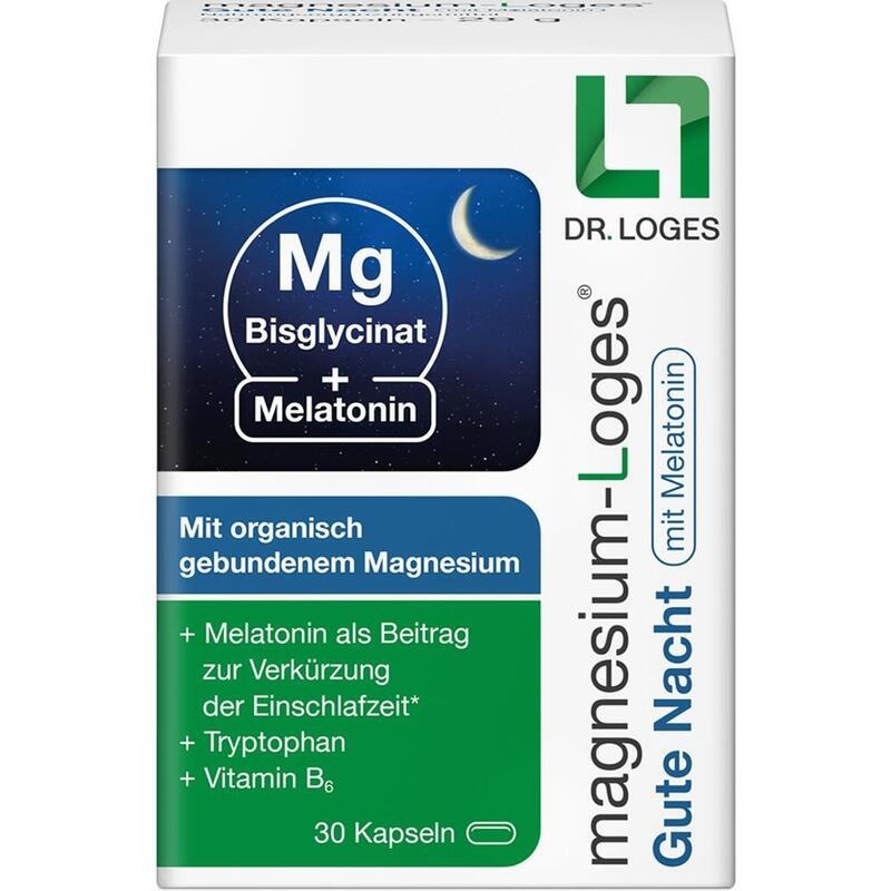 MAGNESIUM-LOGES Gute Nacht mit Melatonin Kapseln