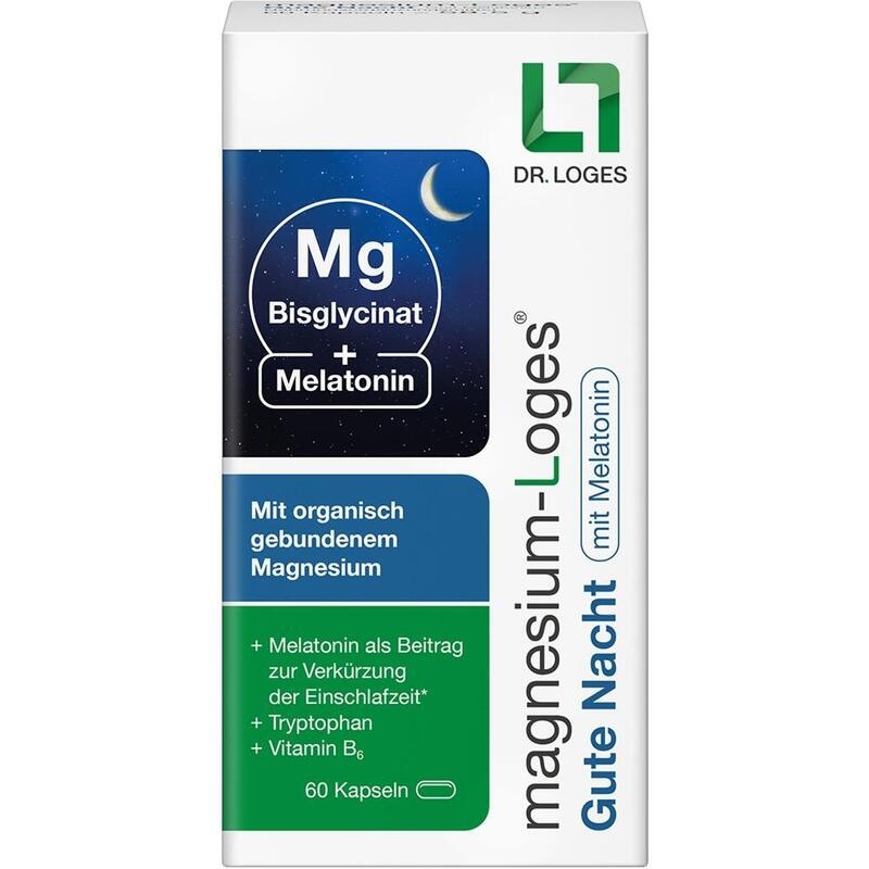 MAGNESIUM-LOGES Gute Nacht mit Melatonin Kapseln