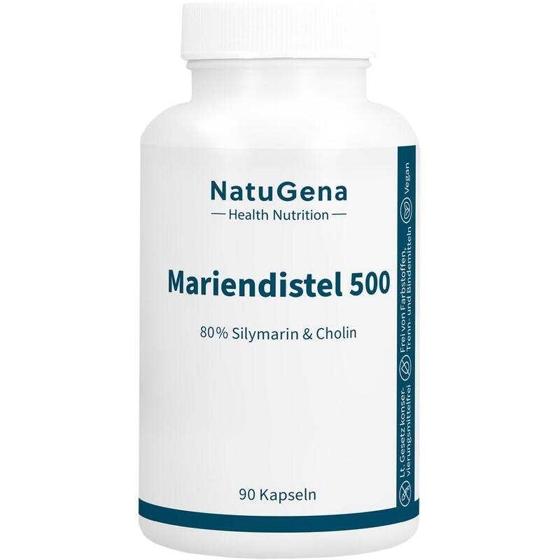 MARIENDISTEL 500 Silymarin & Cholin vegan Kapseln
