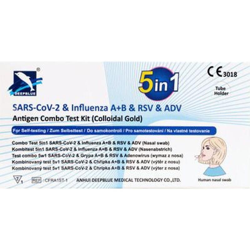 DEEPBLUE 5in1 Kombi-Test SARS-CoV2 FLU A+B RSV ADV
